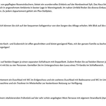 Ruusenhues - Westerhoern 9, App 2 * Wenningstedt-Braderup